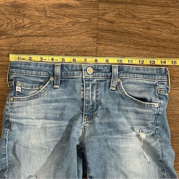 AG-ED Adriano Goldschmied Distressed Torn Lightwash Legging Ankle Jeans Size 27R - Picture 10 of 14